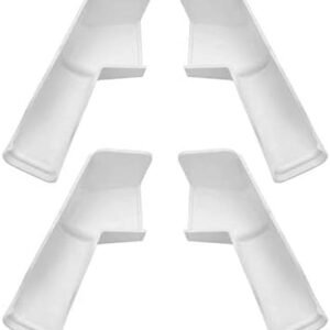 RV Gutter Spouts – Rigid RV Gutter Extenders, Directs Rainwater Away from Your RV, Long Version Extended RV Rain Gutter Spouts for Trailer Camper Motorhome Toy Hauler (2 Left +2 Right, White)