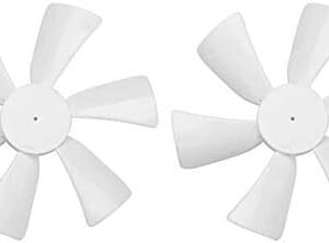 RV Vent Fan Blade – White 6 Replacement Fan Blade, 3/32 (0.094) Round Bore RV Fan Blades for Bathroom Roof Vent Range Hood, 2 Pack